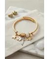 Anahtar ve Fil Model Beyaz Charmlı Bileklik