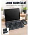 Android Tablet Bluetooth Klavye Mouse Seti Sım Kart Girişi Kablosuz Bağlantı Ve Günlük Kullanıma Uygun