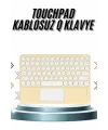 Android Ve İos Uyumlu Bluetooth Klavye Touchpad Slim Kablosuz Wifi Q Klavye