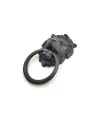Antika Tarz Dekoratif Pirinç Aslan Kapı Tokmağı, Taktak - 102x130 mm, Oksit