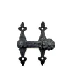 Antika Tarz Dekoratif Pirinç Kapı, Pencere Mandalı - 82x65 mm, Oksit