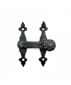 Antika Tarz Dekoratif Pirinç Kapı, Pencere Mandalı - 82x65 Mm, Oksit