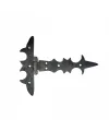 Antika Tarz Dekoratif Pirinç Kuyruklu Lale Menteşe - 147x193 Mm, Oksit