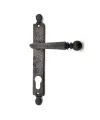 Antika Tarz Dekoratif Pirinç Misket WC Banyo Kapı Kolu - 245x34 mm, Oksit