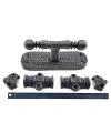 Antika Tarz Dekoratif Pirinç Üstten İspanyolet - 133x40 mm, Oksit