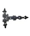 Antika Tarz Dekoratif Pirinç Yıldız Kuyruklu Menteşe - 85x110 mm, Oksit