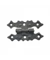Antika Tarz Dekoratif Pirinç Yıldız Menteşe - 63x36 Mm, Oksit