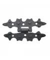 Antika Tarz Dekoratif Pirinç Yıldız Menteşe - 84x44 Mm, Oksit