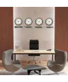 Antique World 36 cm Eskitme Metal 4’lü Dünya Saat Seti Tabelalı