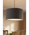 Antrasit Gri Kumaş Başlıklı Sarkıt Avize 35 CM