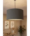 Antrasit Gri Kumaş Başlıklı Sarkıt Avize 35 CM