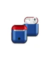 Apple Airpods 2 (2.nesil) 3in1 Kılıf - Lacivert-kırmızı