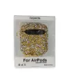 Apple Airpods 2 (2.nesil) Mira Taşlı Kılıf - Gold
