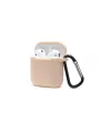 Apple Airpods 2 (2.nesil) Sert Silikon Kılıf - Bej