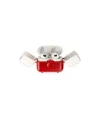 Apple Airpods 3 (3.nesil) Basmalı Kılıf - Kırmızı-beyaz