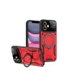 Apple İphone 11 Kılıf Joy Lens Standlı Kapak - Kırmızı