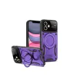Apple İphone 11 Kılıf Joy Lens Standlı Kapak - Mor