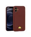 Apple İphone 11 Kılıf Kelvin Kartvizitli Silikon - Bordo