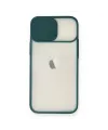 Apple İphone 11 Kılıf Palm Buzlu Kamera Sürgülü Silikon - Yeşil