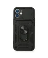 Apple iPhone 11 Kılıf Pars Lens Yüzüklü Silikon - Siyah