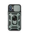 Apple İphone 11 Kılıf Pars Lens Yüzüklü Silikon - Yeşil