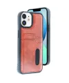 Apple İphone 11 Kılıf Sara Kartvizitli Deri Kılıf - Taba