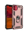 Apple iPhone 11 Kılıf Sofya Yüzüklü Silikon Kapak - Rose