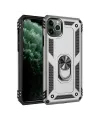 Apple İphone 11 Pro Kılıf Sofya Yüzüklü Silikon Kapak - Gümüş