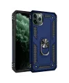 Apple iPhone 11 Pro Kılıf Sofya Yüzüklü Silikon Kapak - Lacivert
