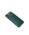 Apple İphone 11 Pro Max Kılıf Auto Focus Karbon Kapak - Yeşil