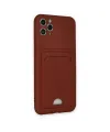 Apple İphone 11 Pro Max Kılıf Kelvin Kartvizitli Silikon - Bordo