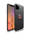 Apple İphone 11 Pro Max Kılıf Range Yüzüklü Silikon - Siyah-gold