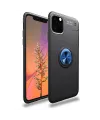 Apple İphone 11 Pro Max Kılıf Range Yüzüklü Silikon - Siyah-mavi