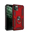 Apple İphone 11 Pro Max Kılıf Sofya Yüzüklü Silikon Kapak - Kırmızı