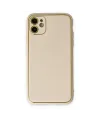 Apple İphone 12 Kılıf Coco Deri Silikon Kapak - Gold