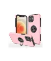 Apple iPhone 12 Kılıf Elit Yüzüklü Kapak - Pembe