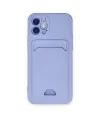 Apple İphone 12 Kılıf Kelvin Kartvizitli Silikon - Lila