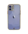 Apple İphone 12 Kılıf Liva Taşlı Silikon - Beyaz