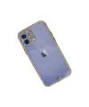 Apple İphone 12 Kılıf Liva Taşlı Silikon - Beyaz