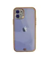 Apple İphone 12 Kılıf Liva Taşlı Silikon - Pembe