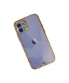 Apple İphone 12 Kılıf Liva Taşlı Silikon - Pembe