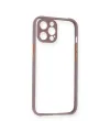 Apple iPhone 12 Kılıf Miami Şeffaf Silikon - Açık Mor