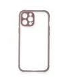 Apple İphone 12 Kılıf Miami Şeffaf Silikon - Açık Mor