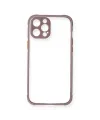 Apple iPhone 12 Kılıf Miami Şeffaf Silikon - Açık Mor