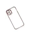 Apple iPhone 12 Kılıf Miami Şeffaf Silikon - Açık Mor