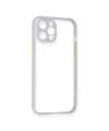 Apple iPhone 12 Kılıf Miami Şeffaf Silikon - Lila