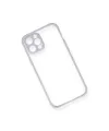 Apple iPhone 12 Kılıf Miami Şeffaf Silikon - Lila