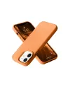 Apple İphone 12 Kılıf Nano İçi Kadife Silikon - Turuncu