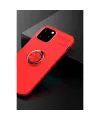 Apple İphone 12 Kılıf Range Yüzüklü Silikon - Kırmızı