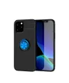 Apple İphone 12 Kılıf Range Yüzüklü Silikon - Siyah-mavi